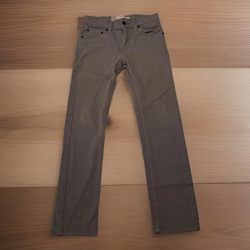 Levi's 510 Skinny Fit Jeans Boys Youth Size 8 Regular W24 L22 Gray Stretch